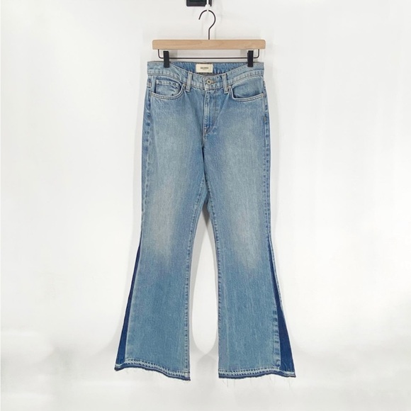 Baldwin Women's Blue 100% Cotton Willow Flare Denim Jeans Size 27 35” inseam - Picture 3 of 12